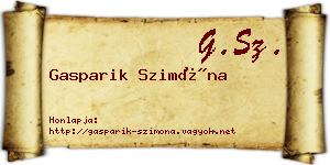 Gasparik Szimóna névjegykártya